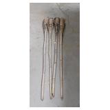 Set of Four Bamboo Tiki Torches