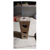 Vintage Wooden Heart Cutout Box
