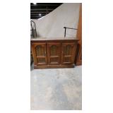 Wooden 3-Door Cabinet with Shelves