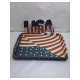Patriotic USA Tray & Sign Set