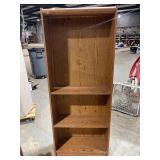 Wooden bookshelf, missing one shelf