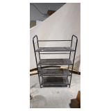 Black Metal 4-Tier Shelf Unit