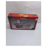 Vintage Santa & Reindeer Figurine Set Broken