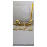 Pastel Bunny Planters & Wall Art Set