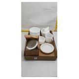 Vintage White Glass Dishware Lot