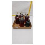 Collection of Vintage Glass Candle Holders