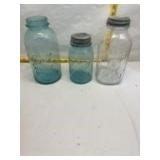 Antique Ball & Atlas Mason Jars - two are 13s