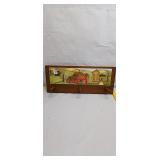 Vintage Farm Scene Wall Rack