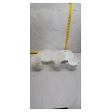 Vintage White Milk Glass Serving Set