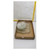 Vintage Pressed Glass Serving Set