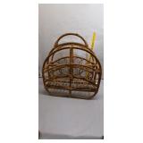 Vintage Wicker Magazine Rack