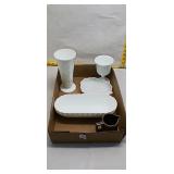 Vintage Milk Glass Serving & Decorative Lot
