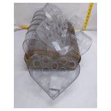 11 Heart-Shaped Display Vase Lot