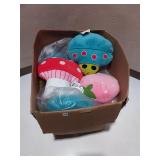 12 Whimsical Mushroom & Fruit Decorative Pillow As