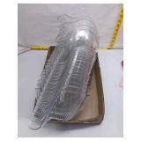 Lot of 20 Clear Plastic Drain Baskets