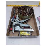 Assorted Hardware and Stapler Lot