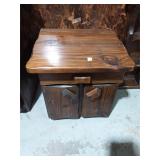 Rustic Wooden Cabinet with Drawer and Doors
