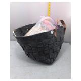 Woven Basket with Raffia & Decorative Fillers