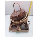 Assorted Wicker Baskets Lot
