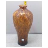 Amber Swirl Art Glass Vase