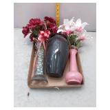 Decorative Vase & Floral Arrangement Lot