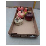 Charming Fruit-Shaped Ceramic Trinket Boxes