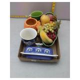 Vintage Haeger Bowl, Decorative Fruit, Mugs & Butt