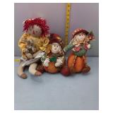 Autumn Harvest Decorative Dolls Lot