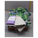 John Deere Fabric and Sewing Materials Lot