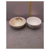 Vintage Floral Ceramic Bowls - Set of 2