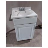 White Vanity Cabinet with Sink