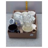 Assorted Glassware and Mugs Lot