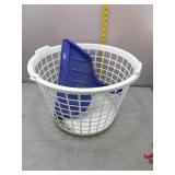 Laundry Basket and Dustpan Lot