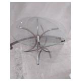 Vintage Glass Top kitchen Table