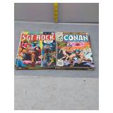 11 Vintage Comic Book Lot - Sgt. Rock, Conan & Mor