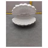 Iridescent Ceramic Seashell Dish