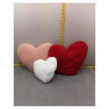 Plush Heart Pillow Set