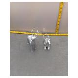 Silver Deer Figurines