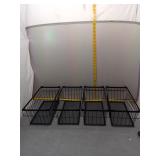 Set of 4 Black Metal Storage Baskets