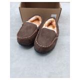 Brown Fleece Lined Slippers Size 7