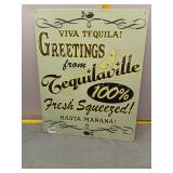 Vintage-Style 'Greetings from Tequilaville' Sign