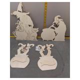 Wooden Halloween Decorations Lot