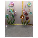 Whimsical Metal Yard Art: Hummingbirds & Ladybugs