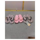 Girls' Leopard Print and Pink Flip Flops - Lot of