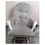 Gray Upholstered Glider Chair