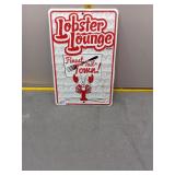Lobster Lounge Metal Sign