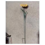 Metal Sunflower Garden Stake