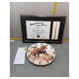 University Diploma and Horse-Themed Decor Lot
