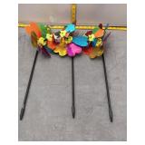 3 Colorful Glitter Flower Pinwheels