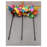 3 Glittering Garden Pinwheels